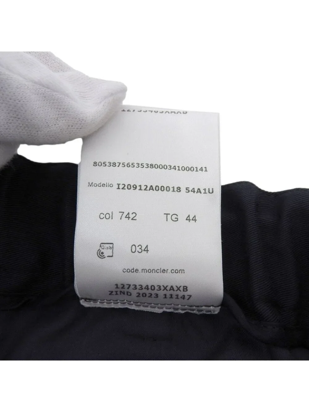 Moncler Pantalone Sportivo Tricolor Jogger Pants Navy 44